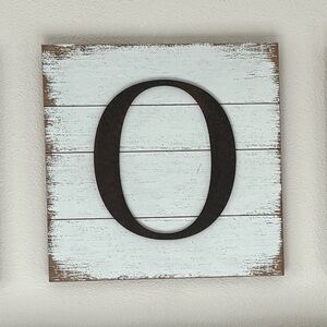 Rustic White and Brown Letter Wall Decor
